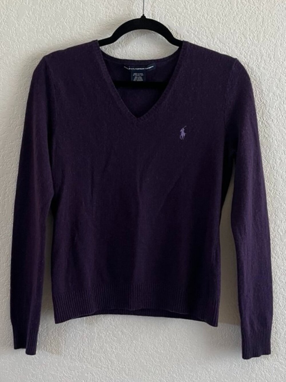 Ralph Lauren Sport Wool Cashmere Blend V Neck Sweater